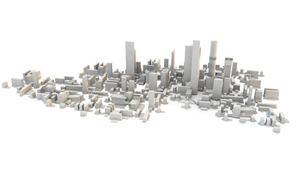 istock 3d render of a city or town from above 673865940