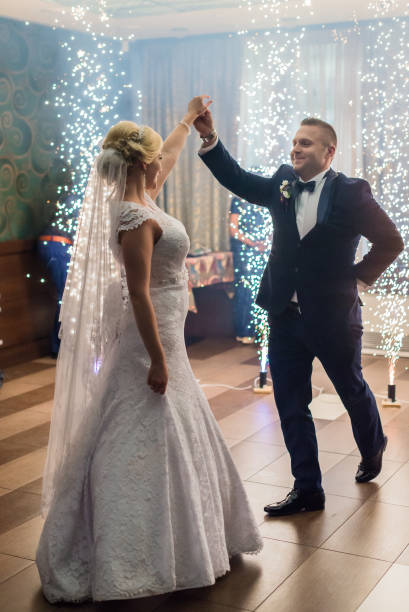 istock Wedding couple and their first dance 673873330