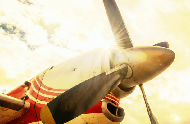 istock Front turbine of airplane close up 673883980
