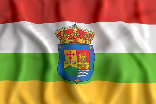 3d rendering of a La Rioja flag waving
