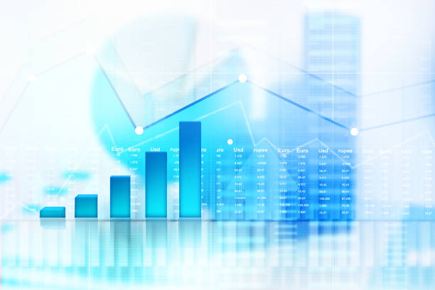 Economical stock market graph stock photo