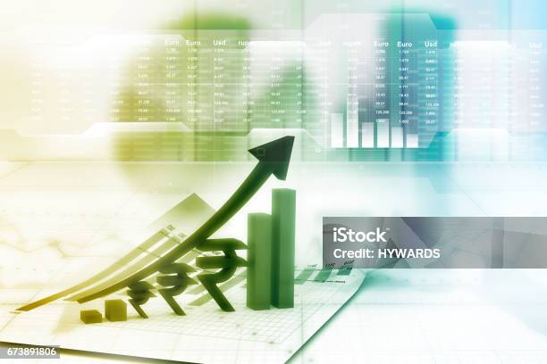 Financial Growth Chart Stock Photo - Download Image Now - Economy, Finance, Growth