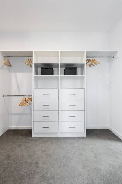 istock White built in storage in large walk in wardrobe 673897620