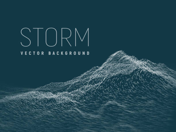 illustrations, cliparts, dessins animés et icônes de orage. fond de vecteur - sea storm