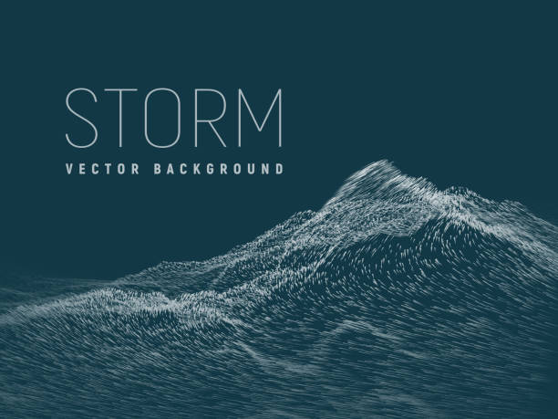 шторм. векторный фон - hurricane stock illustrations