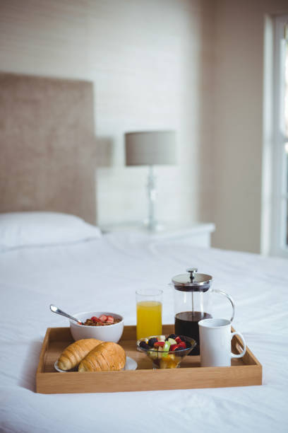 istock Various food and drink in serving tray 673914288