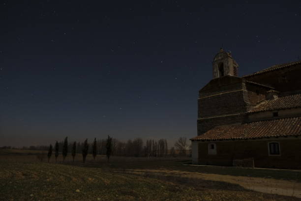 Landscapes of the Camino de Santiago. French Way. Spain. Landscapes of the Camino de Santiago. French Way. Spain. Hermitage of Our Lady of the River. Villalcázar de Sirga. Palencia. resistencia stock pictures, royalty-free photos & images