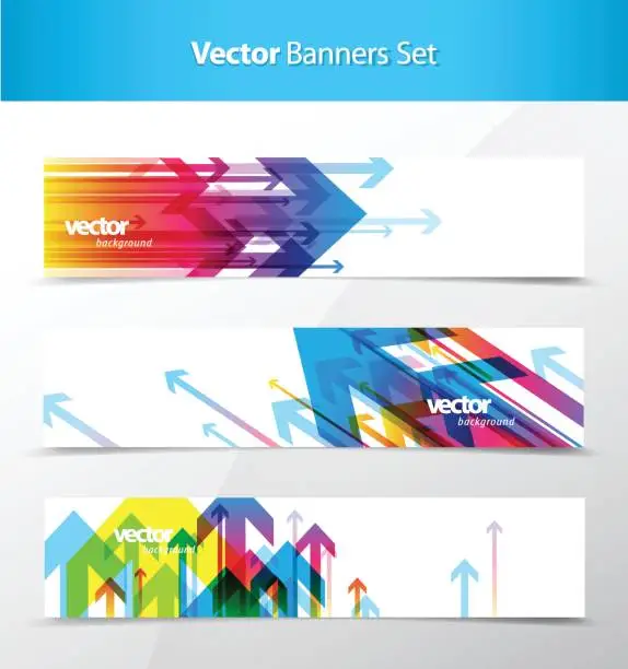 Vector illustration of Set of abstract banner and card backgrounds.