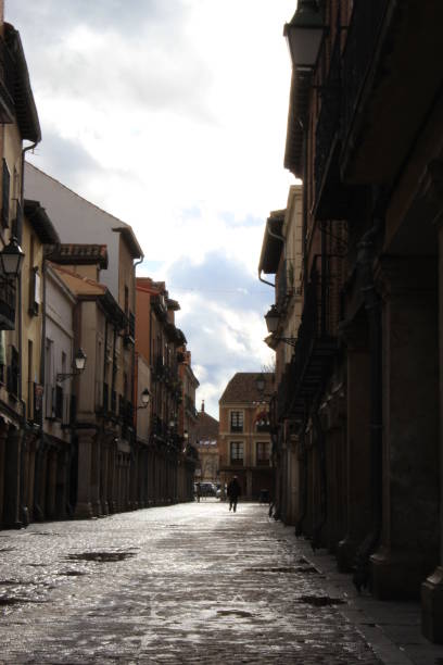 Main Street Main Street of Alcalá de Henares alcala de henares stock pictures, royalty-free photos & images