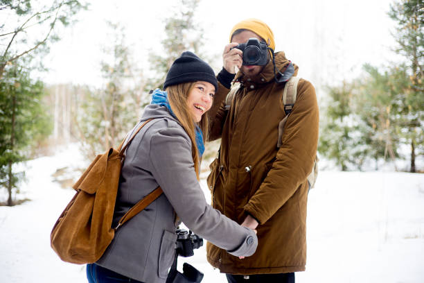 istock Couple hiking in forest 673946536