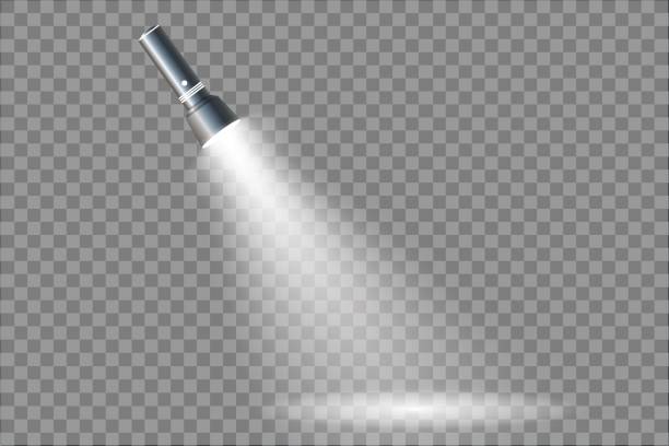 Flashlight isolated on transparent background Flashlight isolated on transparent background. Vector illustration electric torch stock illustrations