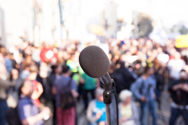 istock Demonstration. Street protest. Political rally. 673956952