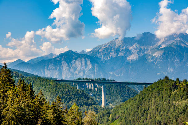 Europe Bridge at Brenner Highway in Tirol, Italy