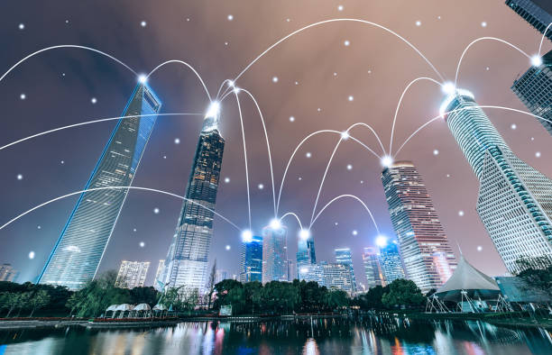 istock City Network of Shanghai 673992140