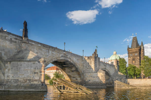 istock Charles Bridge and Old Town Bridge Tower, Prague, Czech Republic 673998248
