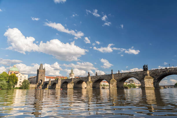 istock Charles Bridge and Old Town Bridge Tower, Prague, Czech Republic 673998956