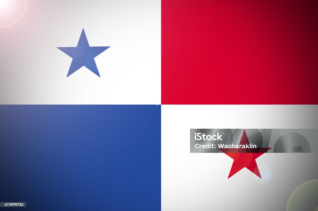 Símbolo de Ilustración 3D de bandera de Panamá. Bandera de Panamá - Ilustración de stock de Bandera libre de derechos