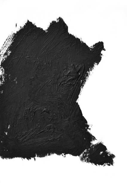 istock black brush strokes oil paints on white paper 674017018