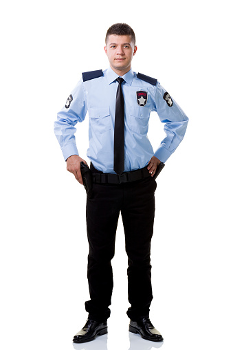 Young man security guard.