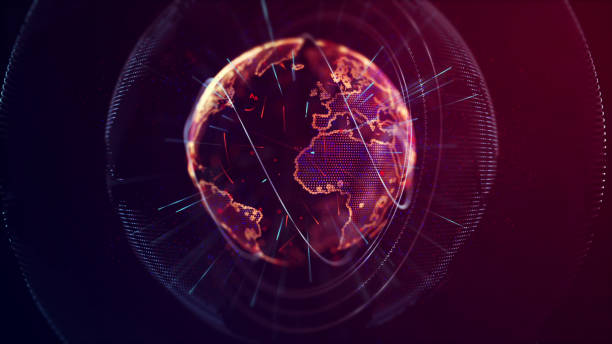 istock Digital design of a global network 674049200