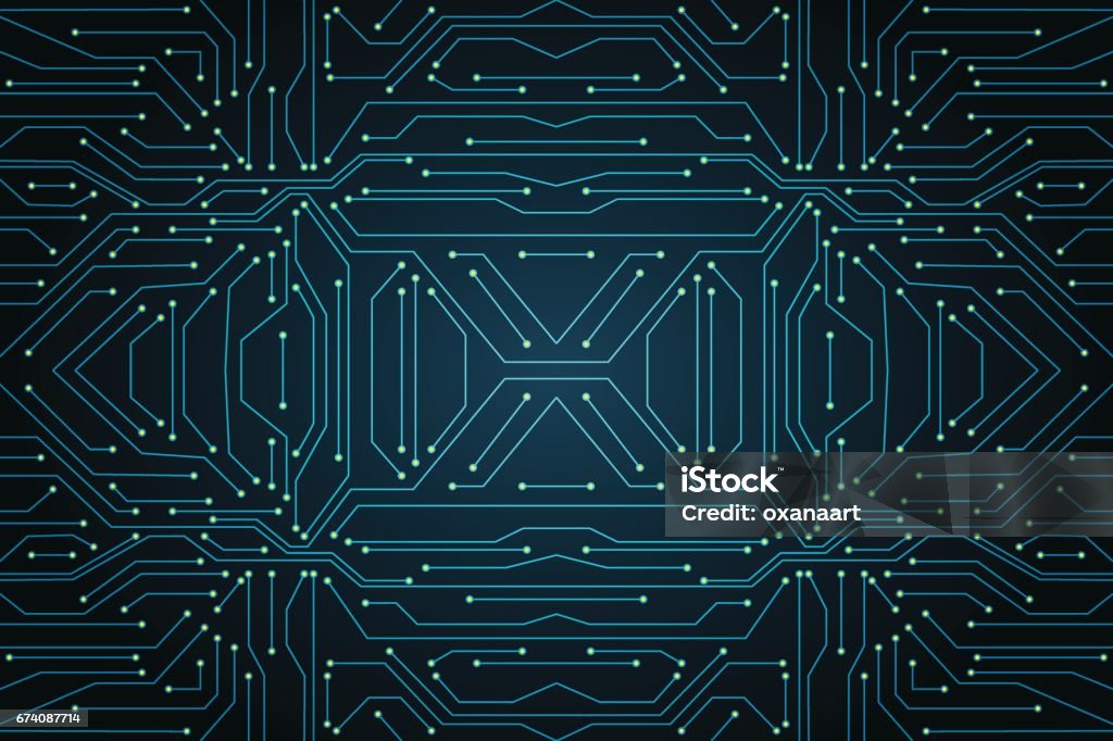 Vector Micro Chip Micro Scheme Elements Design Stock Illustration ...