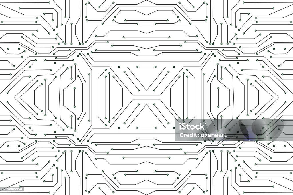Vector Micro Chip Micro Scheme Elements Design Stock Illustration ...