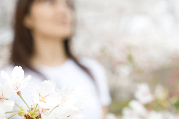Cherry blossoms and women
