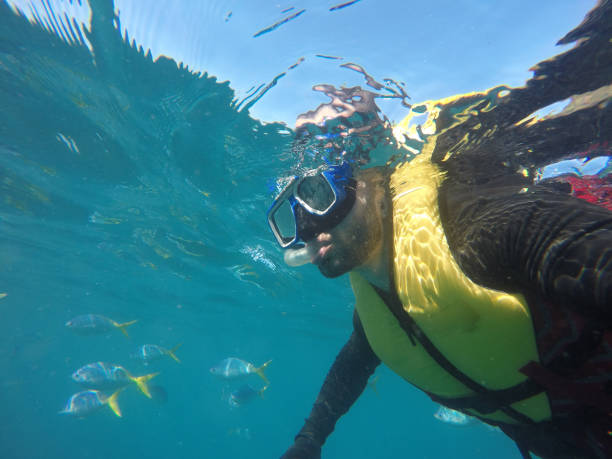 istock Scuba Diver Underwater taking a selfie in Whitsundays, Australia 674090526
