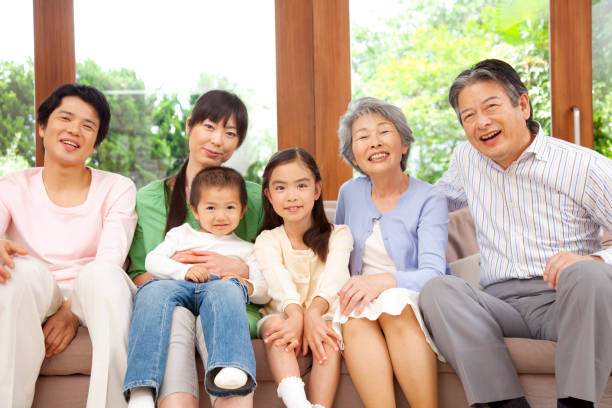 familia de 3 generaciones. - foto de stock