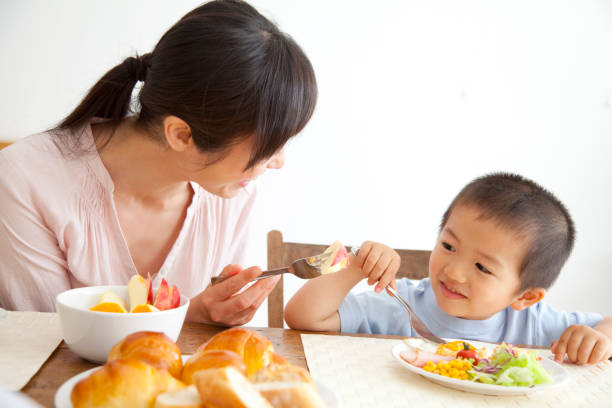 istock During their breakfast of mother and the son 674096540