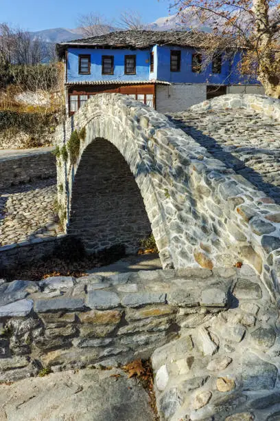 Old house in village of Moushteni near Kavala, East Macedonia and Thrace, Greece