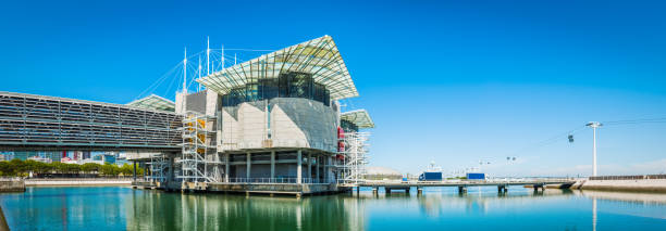 istock Lisbon Parque das Nacoes modern waterfront cable car panorama Portugal 674102414