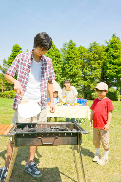 Prepare barbecue for family