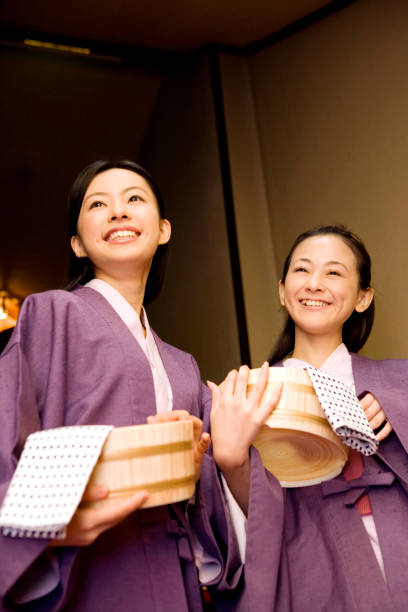 istock Two women came out of the bath 674113820