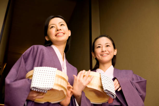 istock Two women came out of the bath 674113830