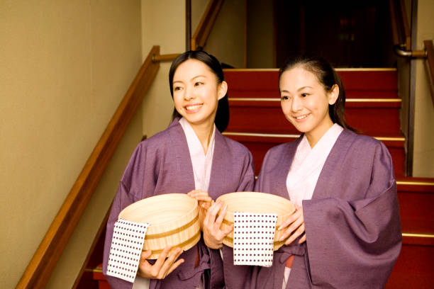 Two women came out of the bath