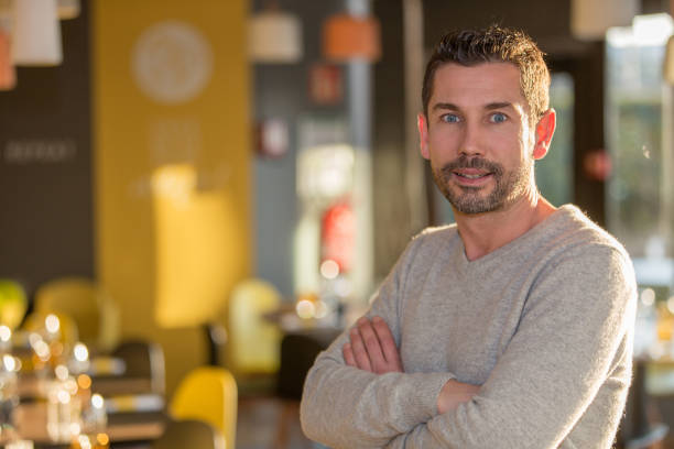 istock Portrait of a man in a restaurant 674114718