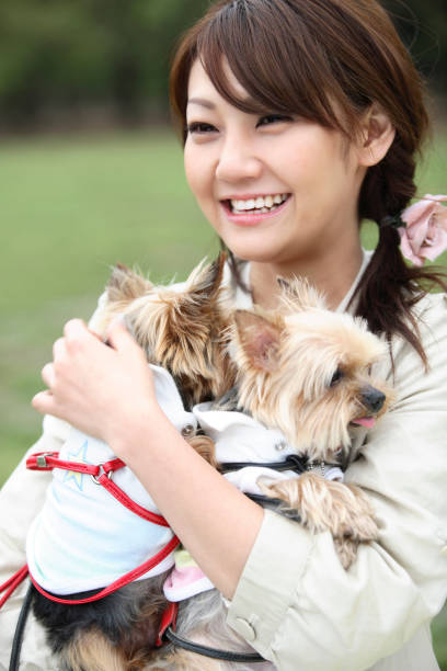 istock Women with a puppy 674115524