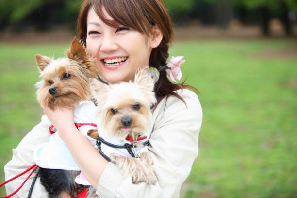 istock Women with a puppy 674115536
