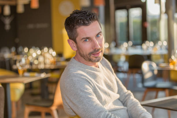 istock Portrait of a man in a restaurant 674123726