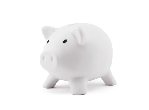 istock White piggy bank with clipping path 674139094
