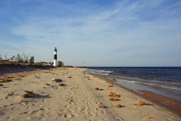 istock Big Sable Point Lighthouse in dunes, built in 1867 674146772