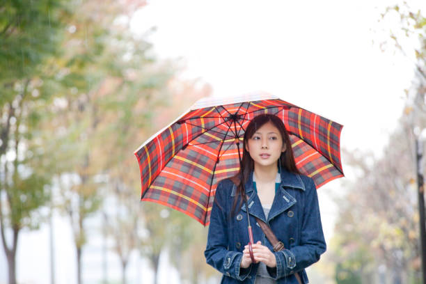 istock Women walking umbrella 674152438