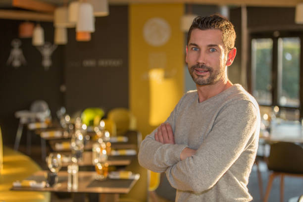 istock Portrait of a man in a restaurant 674152680