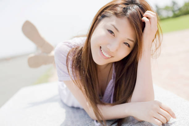 istock The hair while smiling woman 674159612