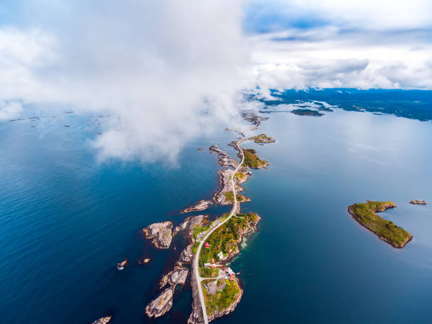 istock Atlantic Ocean Road aerial photography. 674159668
