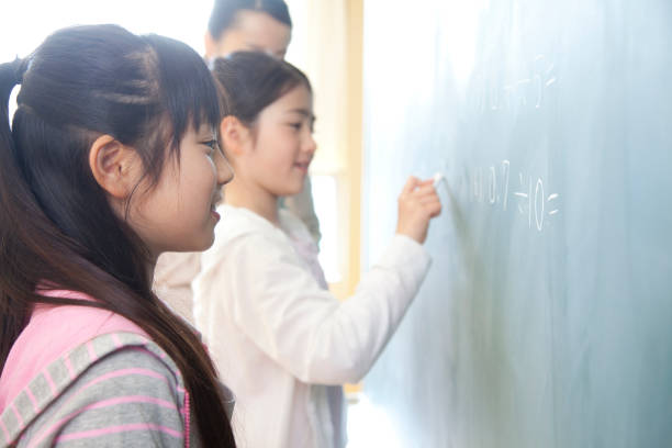 istock To solve the problem of elementary school girls 674165538