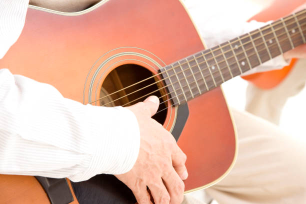 istock Hand of man playing the guitar 674176584
