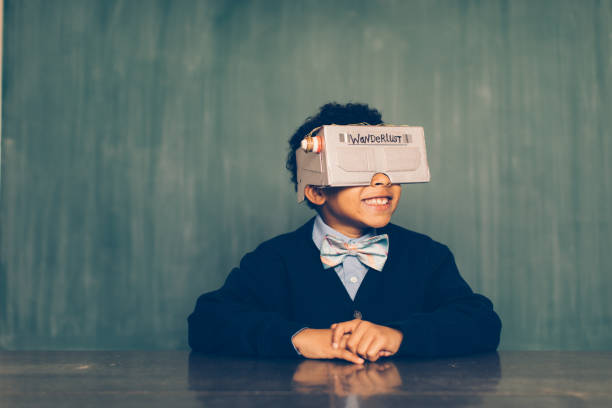 istock Young Male Nerd with Virtual Reality Headset 674187348