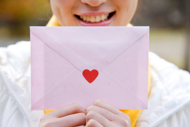 istock Women who have a letter 674187572
